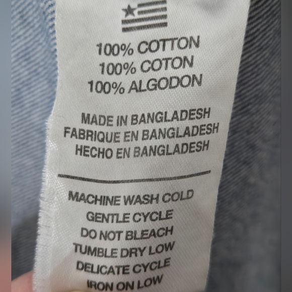 Vtg Hollywood Men's Sherpa Collar Jean Jacket Western Denim Wash trucker Chore M - Picture 6 of 9